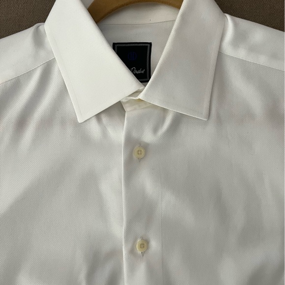 David Donahue men’s white long sleeve button down shirt. Size 34/35 - Picture 5 of 5